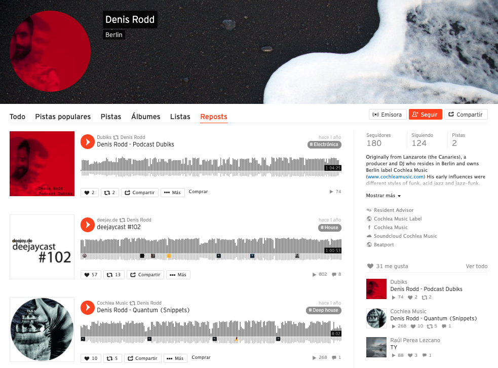 Denis Rodd Perfil Soundcloud